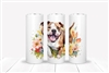 Pit Bull Floral 20 OZ Double Walled Tumbler