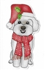 Poodle 2 Christmas Sticker