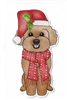 Poodle 3 Christmas Sticker