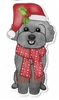 Poodle Christmas Sticker