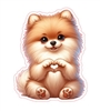 Pomeranian Heart Hand Sign Sticker