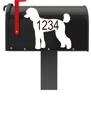 Poodle Vinyl Mailbox Decals Qty. (2) One for Each Side