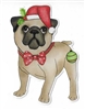 Pug Christmas Sticker