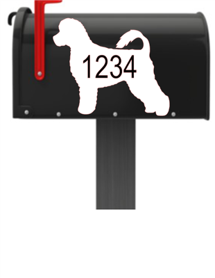 Portugese Water Dog Mailbox Decals Qty. (2) One for Each Side