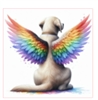 Rainbow Bridge Dog Angel Sticker