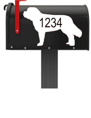 St. Bernard Vinyl Mailbox Decals Qty. (2) One for Each Side