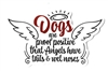 Dogs are Proof Positive that Angels have Tails & Wet Noses Sticker