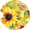 Sunflower 06 Car Coaster - 2.6"