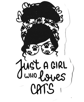 Just a Girl who loves Cats Sticker
