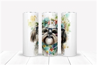 Shih Tzu with Glasses 20 OZ Double Walled Tumbler