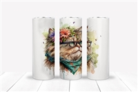 Siberian Cat with Glasses 20 OZ Double Walled Tumbler