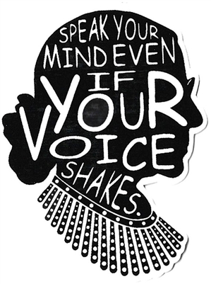 Speak your Mind Even if your Voice Shakes Sticker