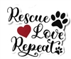 Rescue Love Repeat Sticker