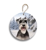 Standard Schnauzer in Snow 2.95" Holiday Ornament