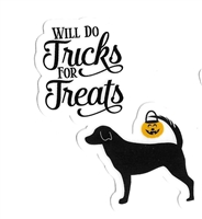 Will do Tricks for Treats Sticker