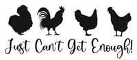 I Just Can't Get Enough Chicken Decal - You Choose the Breeds!