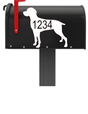 Weimeraner Vinyl Mailbox Decals Qty. (2) One for Each Side