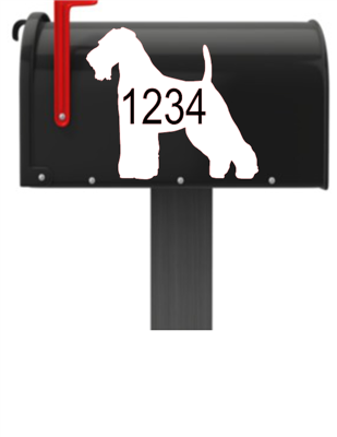 Welsh Terrier Vinyl Mailbox Decals Qty. (2) One for Each Side