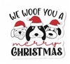 We Woof you a Merry Christmas Sticker