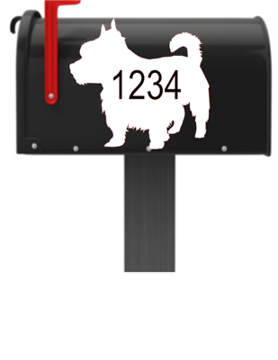 Yorkshire Terrier Vinyl Mailbox Decals Qty. (2) One for Each Side