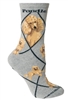 Wheel House Design Poodle, Apricot on Gray Socks (Size 9-11)
