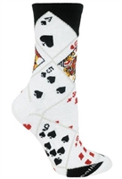 Wheel House Design Casino Cards on Multi Socks (Size 9-11)