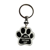 DOGS have masters, cats have STAFF! Paw Keychains Stainless Steel & Enamel