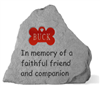 Pet Memorial Stone - with Personalized Bone Tag