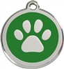 Red Dingo Large Paw Print Tag - 11 Colors