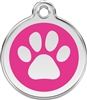 Red Dingo Small Paw Print Tag - 11 Colors