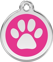 Red Dingo Small Paw Print Tag - 11 Colors