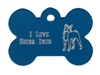 I Love Shiba Inus Bone Pet Tag