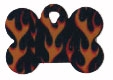 Flame Bone Pet Tag - Aluminum Large