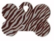 Zebra Stripe Bone Pet Tag - Aluminum Large