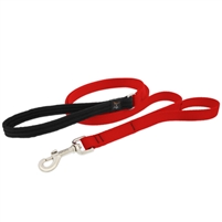 Lupine 1" Red 4' Double Handle Dog Leash