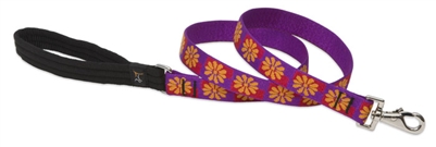 Retired Lupine 1" Flower Box 6' Long Padded Handle Leash (Gate Style Clasp)