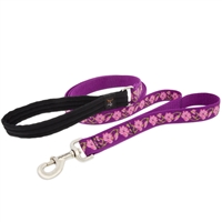 Lupine 1" Rose Garden 4' Double Handle Dog Leash