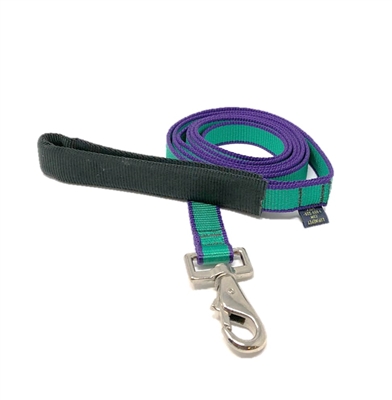 Retired Lupine 3/4" Trimline Solid Green 6' Padded Handle Leash
