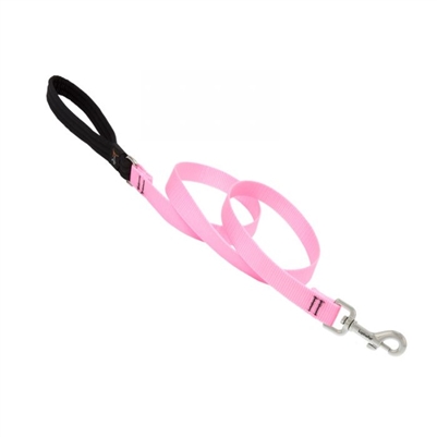 Lupine 3/4" Pink 4' Padded Handle Leash