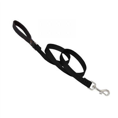 Lupine 3/4" Black 4' Padded Handle Leash