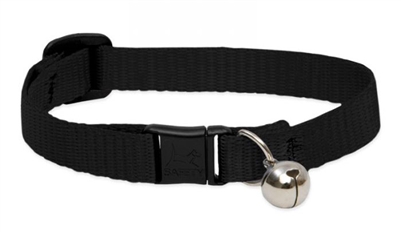 Lupine 1/2" Black Safety Cat Collar with Bell