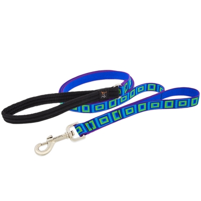 Lupine 3/4" Sea Glass 4' Double Handle Dog Leash