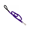 Lupine 1/2" Purple 4' Padded Handle Leash
