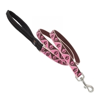 Retired Lupine 3/4" Tickled Pink 4' Padded Handle Leash