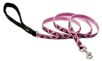 Retired Lupine 1/2" Tickled Pink 6' Padded Handle Leash