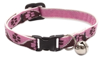 Retired Lupine 1/2" Tickled Pink Cat Safety Collar with Bell