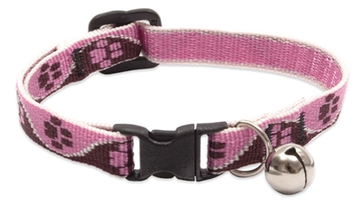 Retired Lupine 1/2" Tickled Pink Cat Safety Collar with Bell