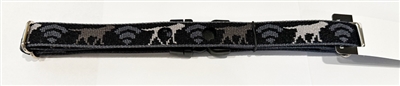 Lupine 3/4" Black Dog Watch Logo 2 Hole Dog Watch Collar Size 16-24"