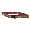 Lupine 3/4" Christmas Plaid 2 Hole Dog Watch Collar Size 9-12"