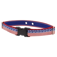 Retired Lupine 1" Stars N Stripes Dog Watch Collar Size 12-17